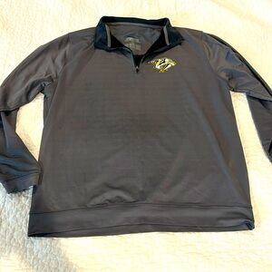 Nashville Predators Pullover Grey Golf Large Quarter Zip